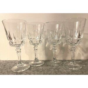 4 - 7" Cristal D'Arques-Durand Chantelle Cut Crystal  Claret Wine Glass  # 2006